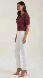 Faith Cropped Knitted Cardigan