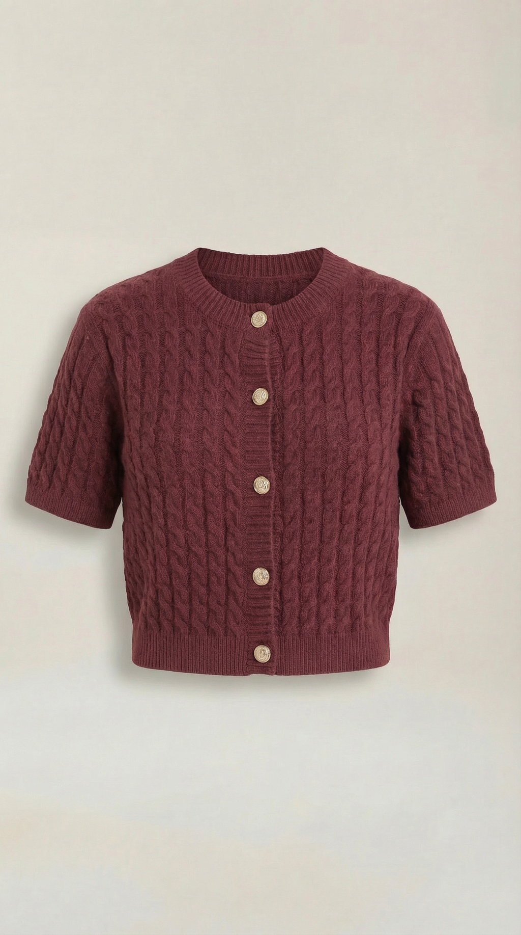 Faith Cropped Knitted Cardigan