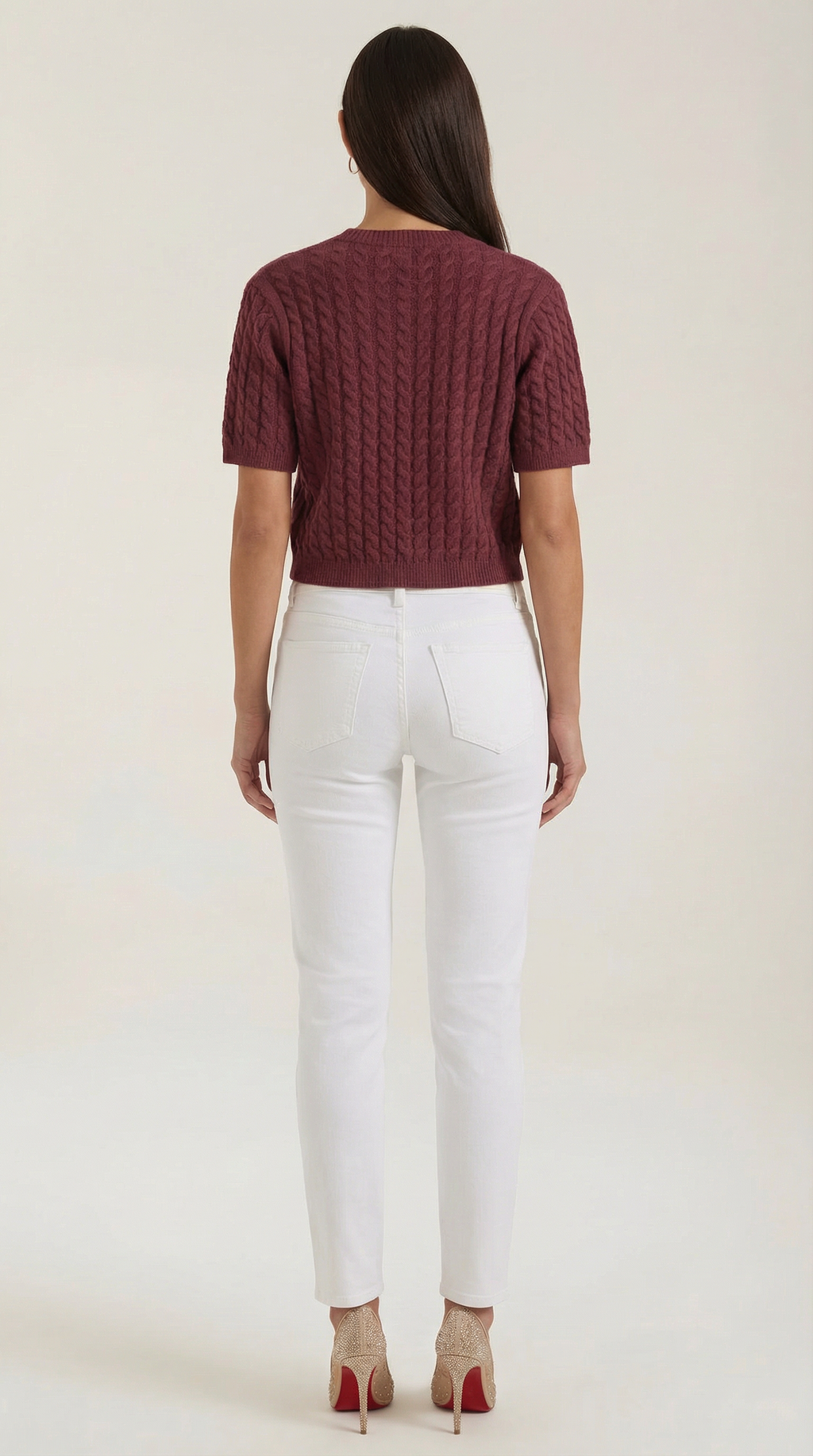 Faith Cropped Knitted Cardigan