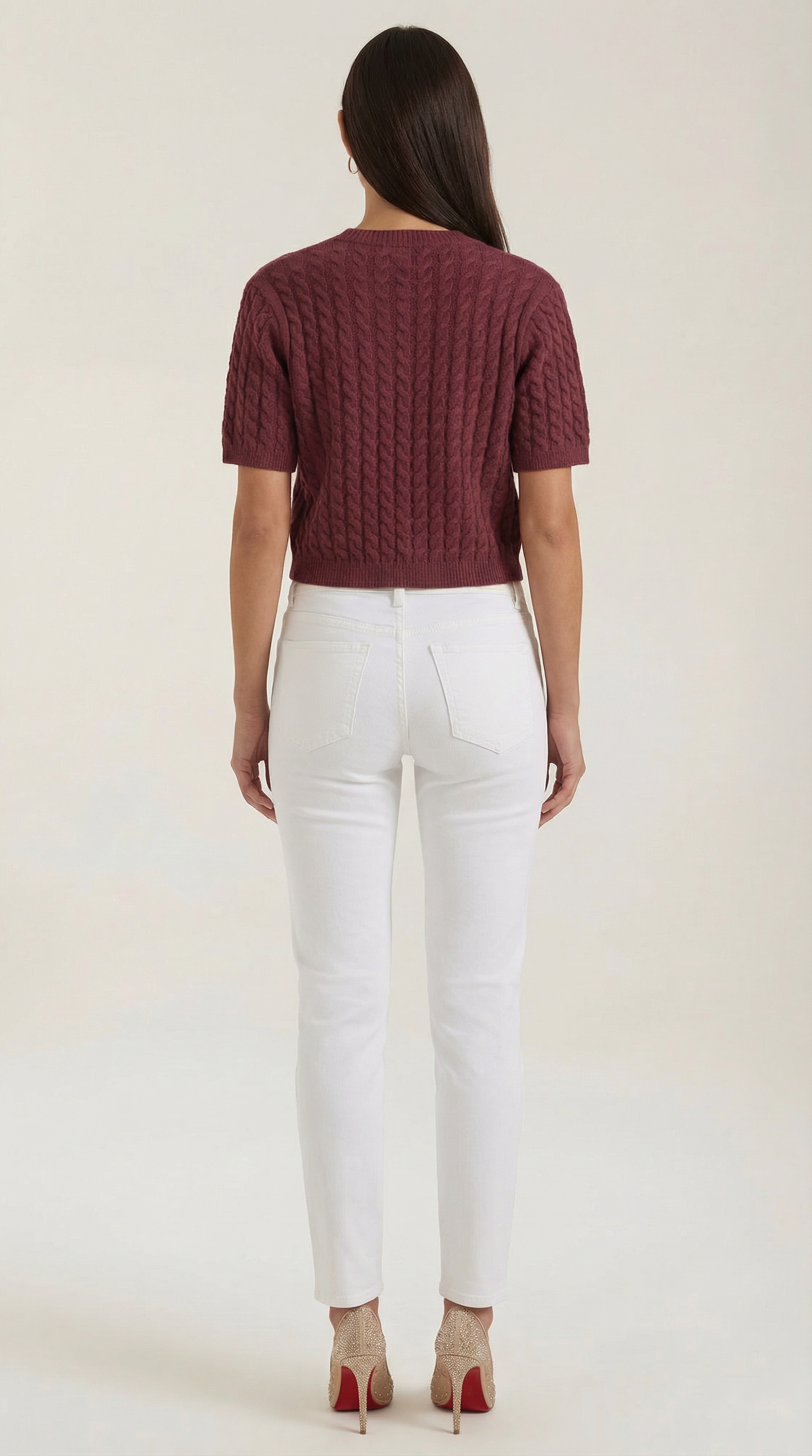 Faith Cropped Knitted Cardigan