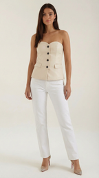 Fiona Strapless Blazer Top