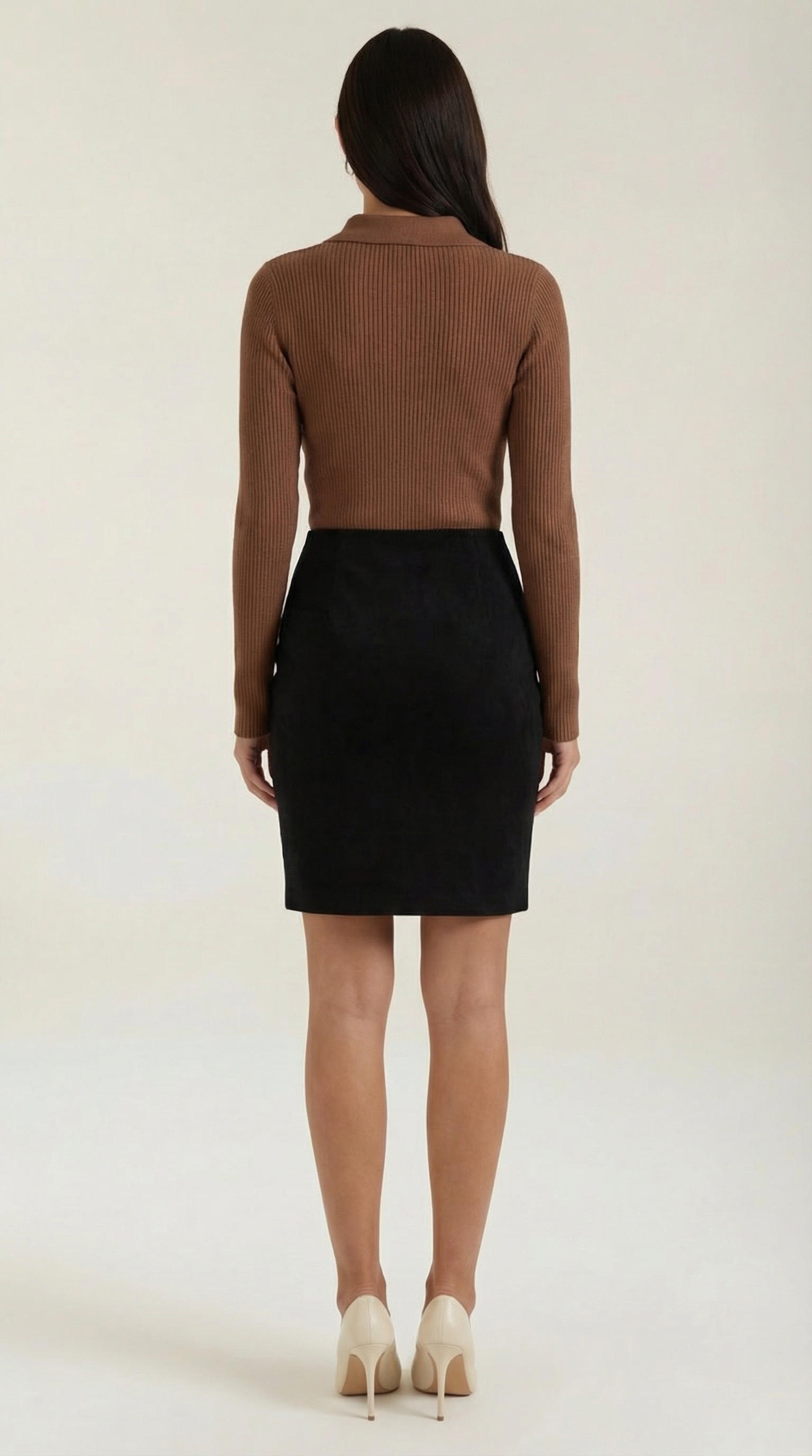Gail Collared Long Sleeve Wool Top