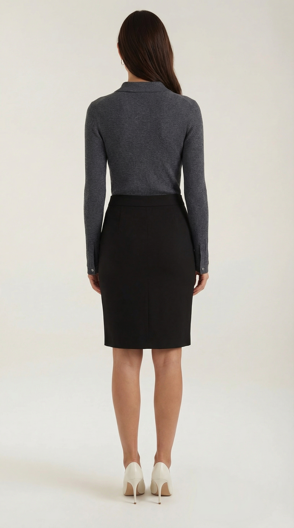 Gail Collared Long Sleeve Wool Top