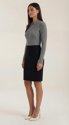 Gail Collared Long Sleeve Wool Top