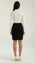 Gail Collared Long Sleeve Wool Top