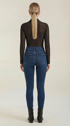 Georgia Sheer Wrap Mesh Top