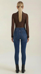 Georgia Sheer Wrap Mesh Top