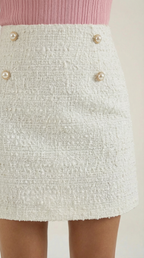 Isla White Skirt