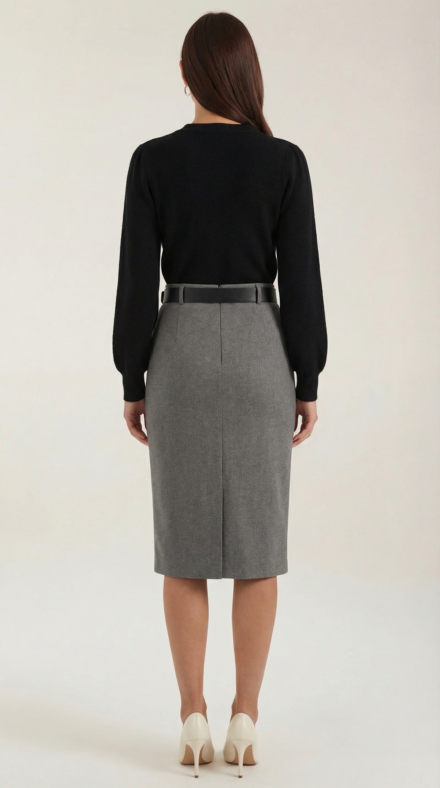 Jacqueline Ribbed Bow Neck Tie Sweater