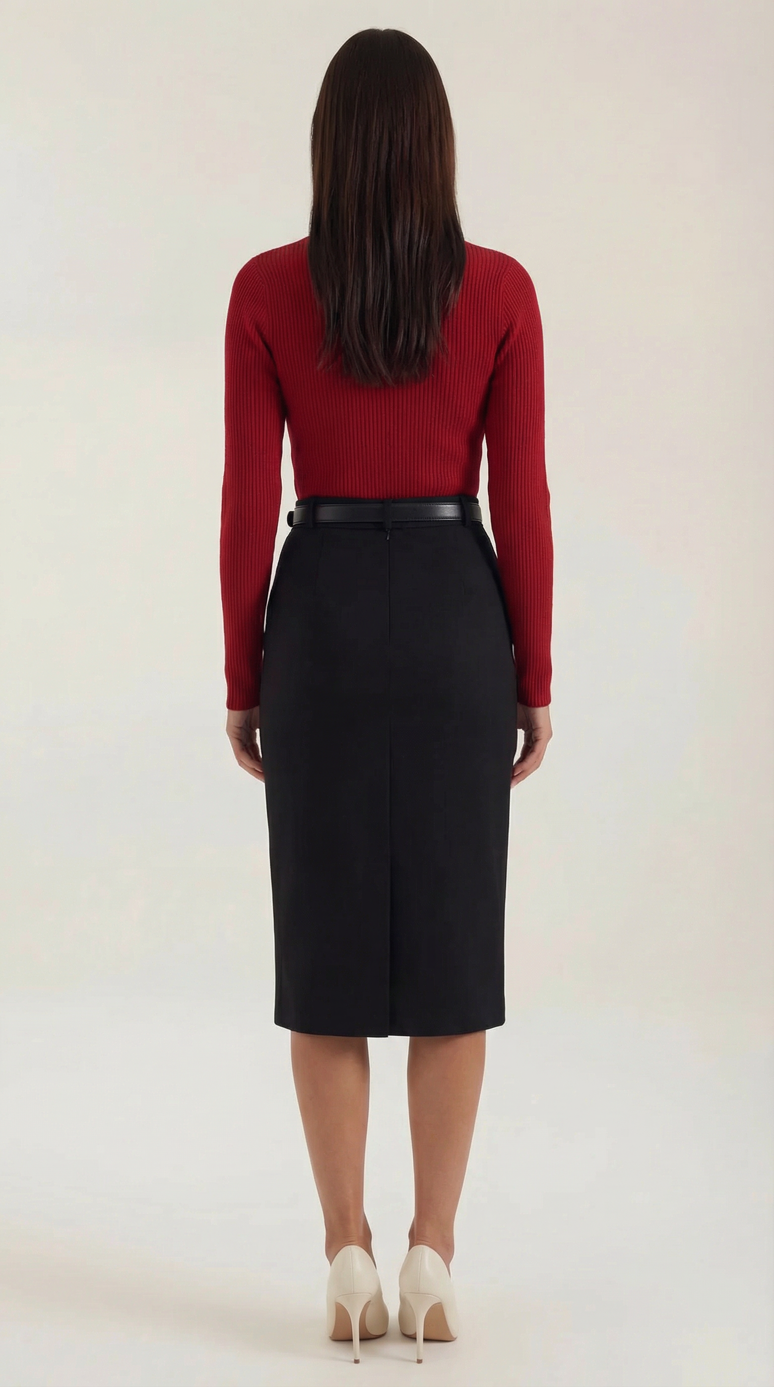 Jacqueline Ribbed Bow Neck Tie Sweater