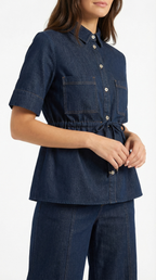 Jade Denim Wide-Leg Pants