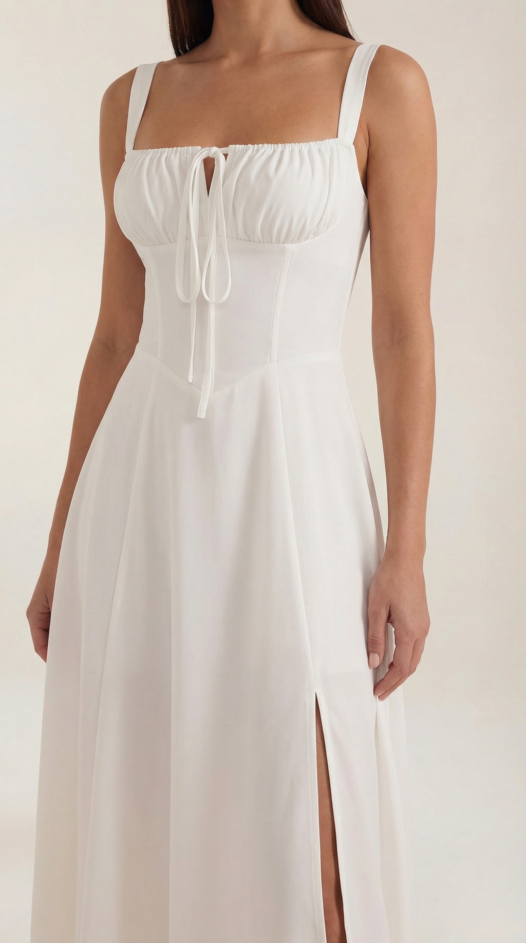 Jade Lace Up Midi Dress