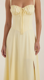Jade Lace Up Midi Dress