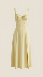 Jade Lace Up Midi Dress