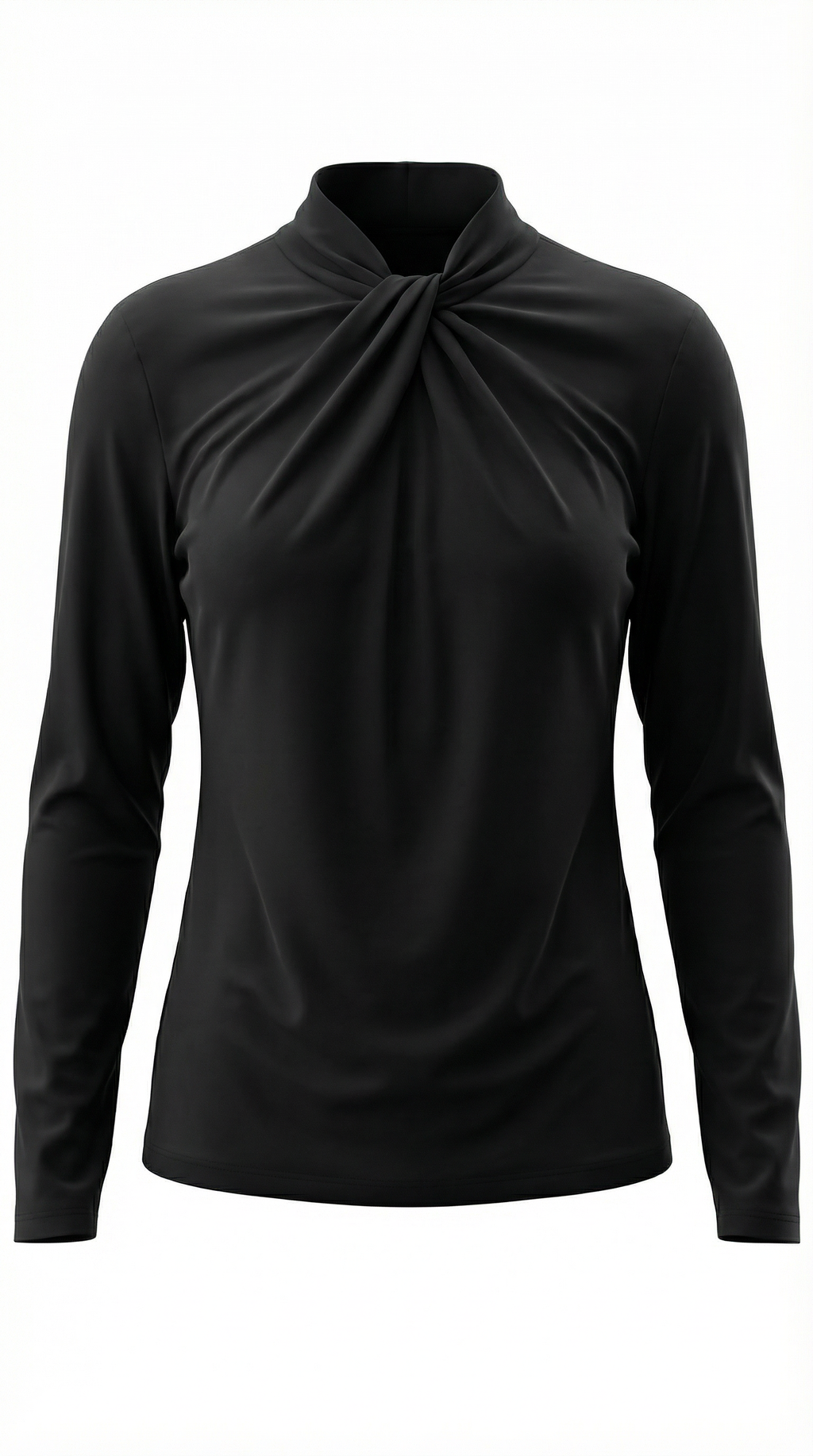 Jamie Knotted Mock Neck Blouse