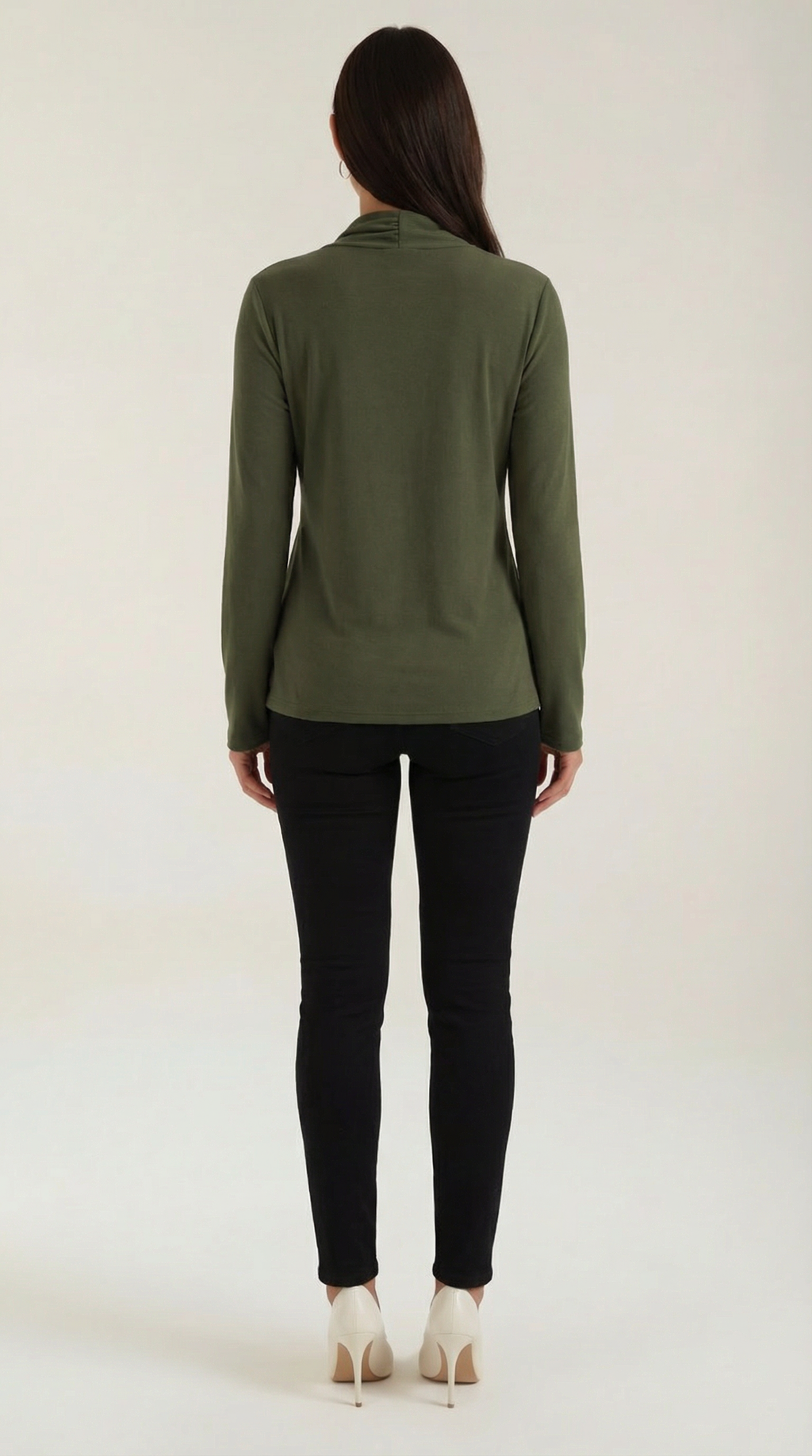 Jamie Knotted Mock Neck Blouse
