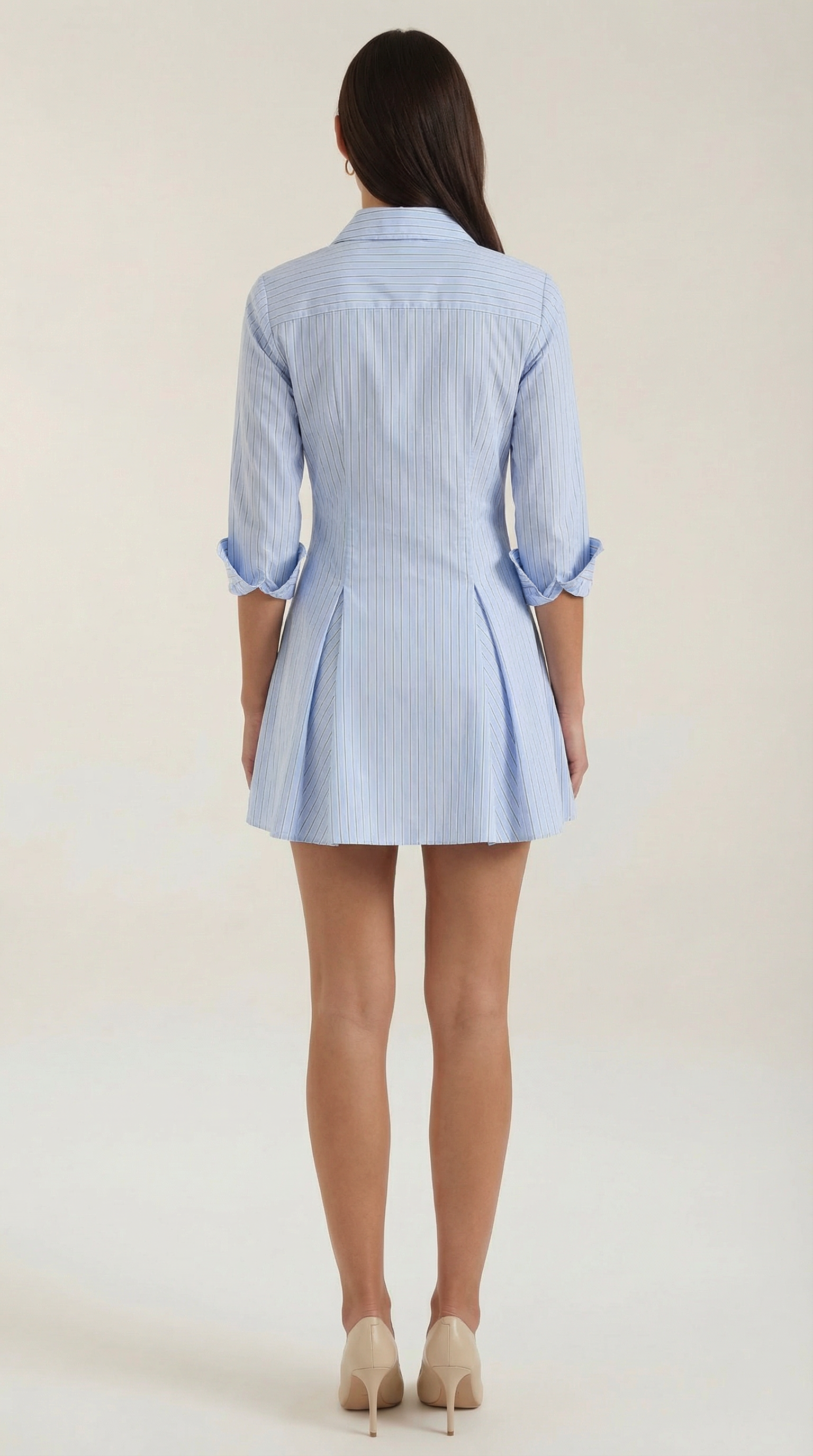 Jeanette Striped Shirt Mini Dress