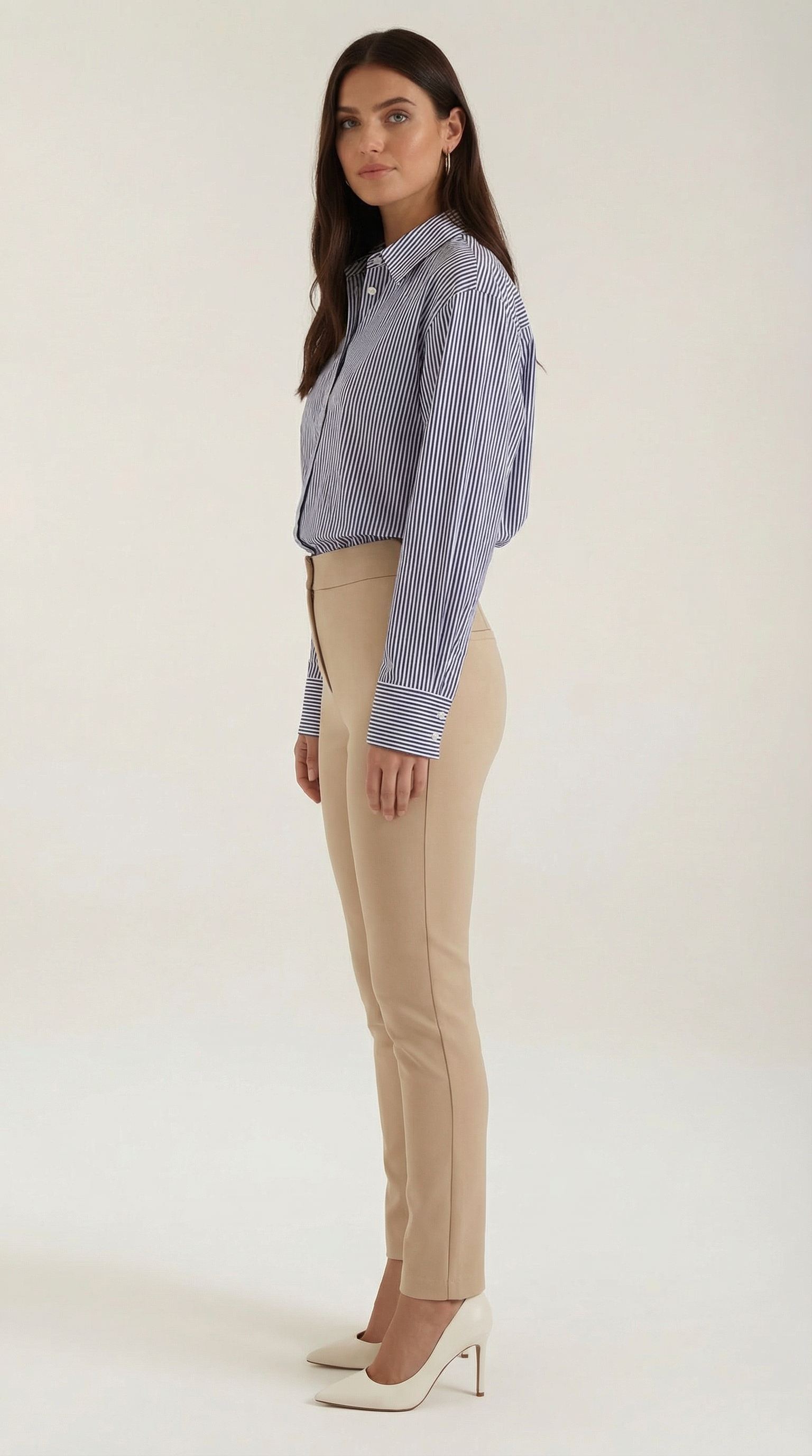 Juliana Striped Long Sleeve Blouse