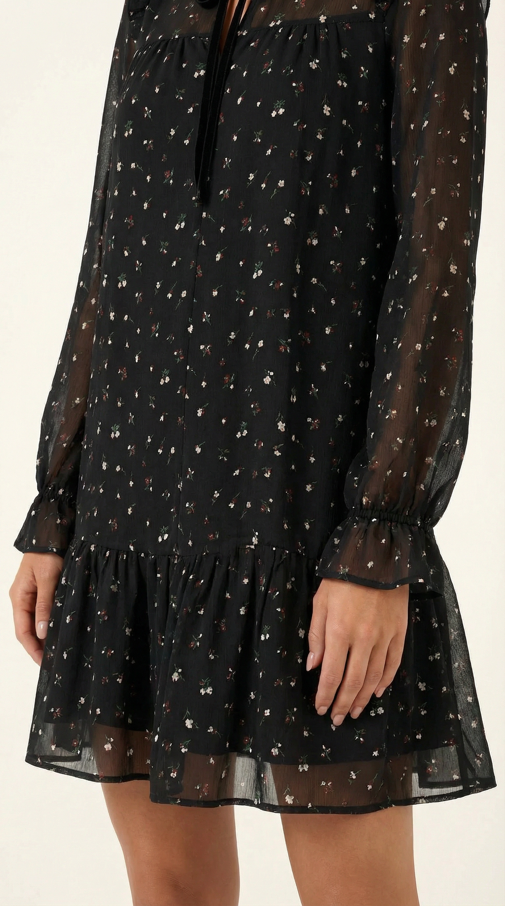Katie Ruffle Trim Mini Dress
