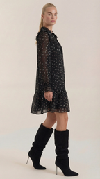 Katie Ruffle Trim Mini Dress