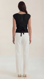 Kim Ribbed V-Neck Top