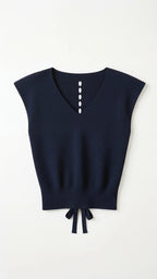 Kim Ribbed V-Neck Top