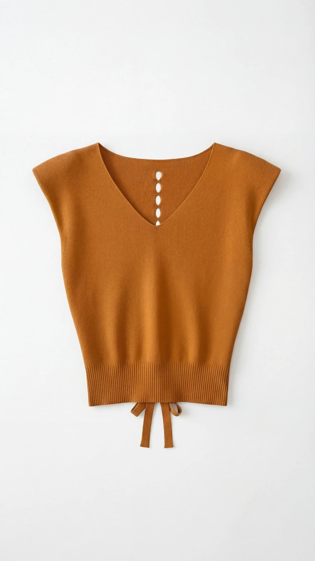 Kim Ribbed V-Neck Top