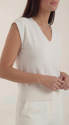 Kim Ribbed V-Neck Top