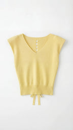 Kim Ribbed V-Neck Top