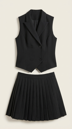 Kimberly Blazer Vest Skirt Set