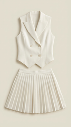 Kimberly Blazer Vest Skirt Set