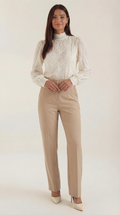Loretta Textured Long Sleeve Blouse