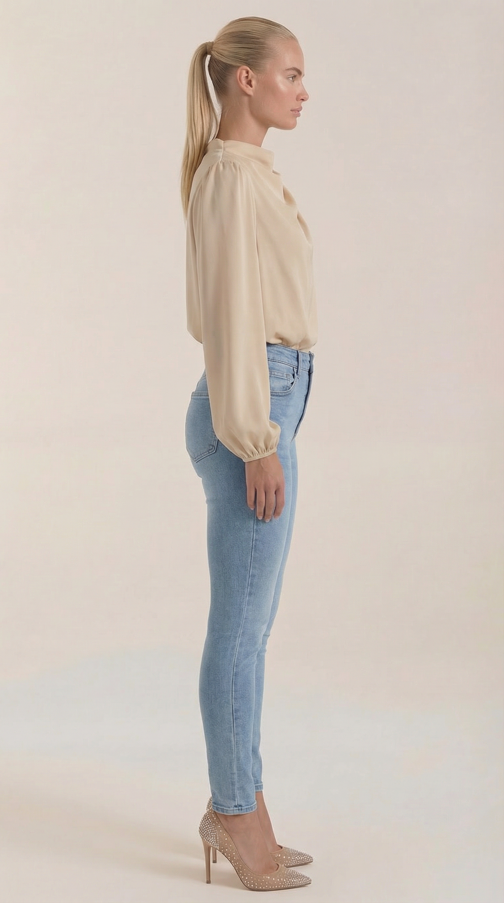 Marcia Draped Long Sleeve Blouse