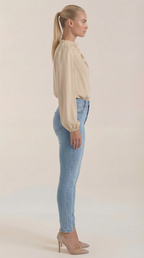 Marcia Draped Long Sleeve Blouse