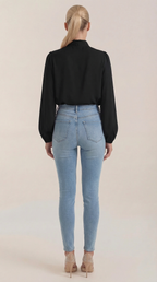 Marcia Draped Long Sleeve Blouse