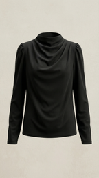 Marcia Draped Long Sleeve Blouse