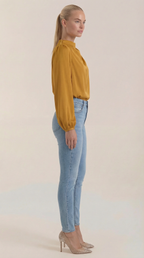 Marcia Draped Long Sleeve Blouse