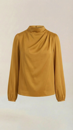 Marcia Draped Long Sleeve Blouse