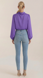 Marcia Draped Long Sleeve Blouse