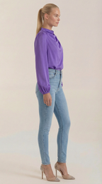 Marcia Draped Long Sleeve Blouse