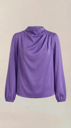 Marcia Draped Long Sleeve Blouse