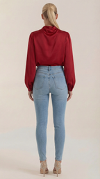 Marcia Draped Long Sleeve Blouse
