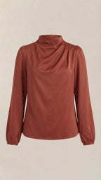 Marcia Draped Long Sleeve Blouse
