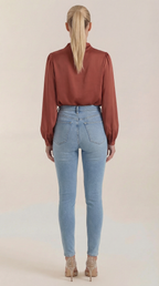 Marcia Draped Long Sleeve Blouse