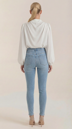 Marcia Draped Long Sleeve Blouse