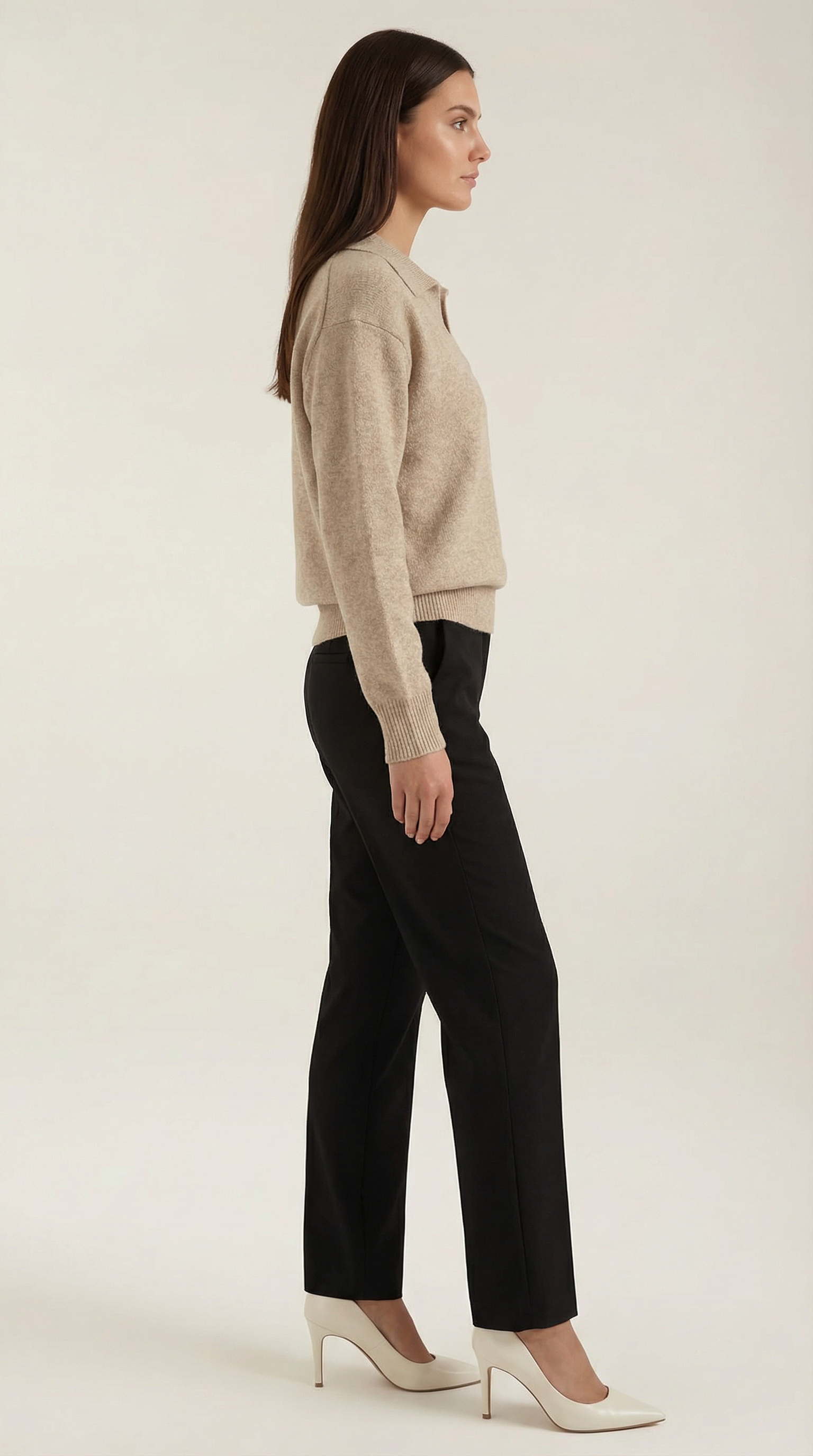 Margaret Casual V-Neck Polo Sweater