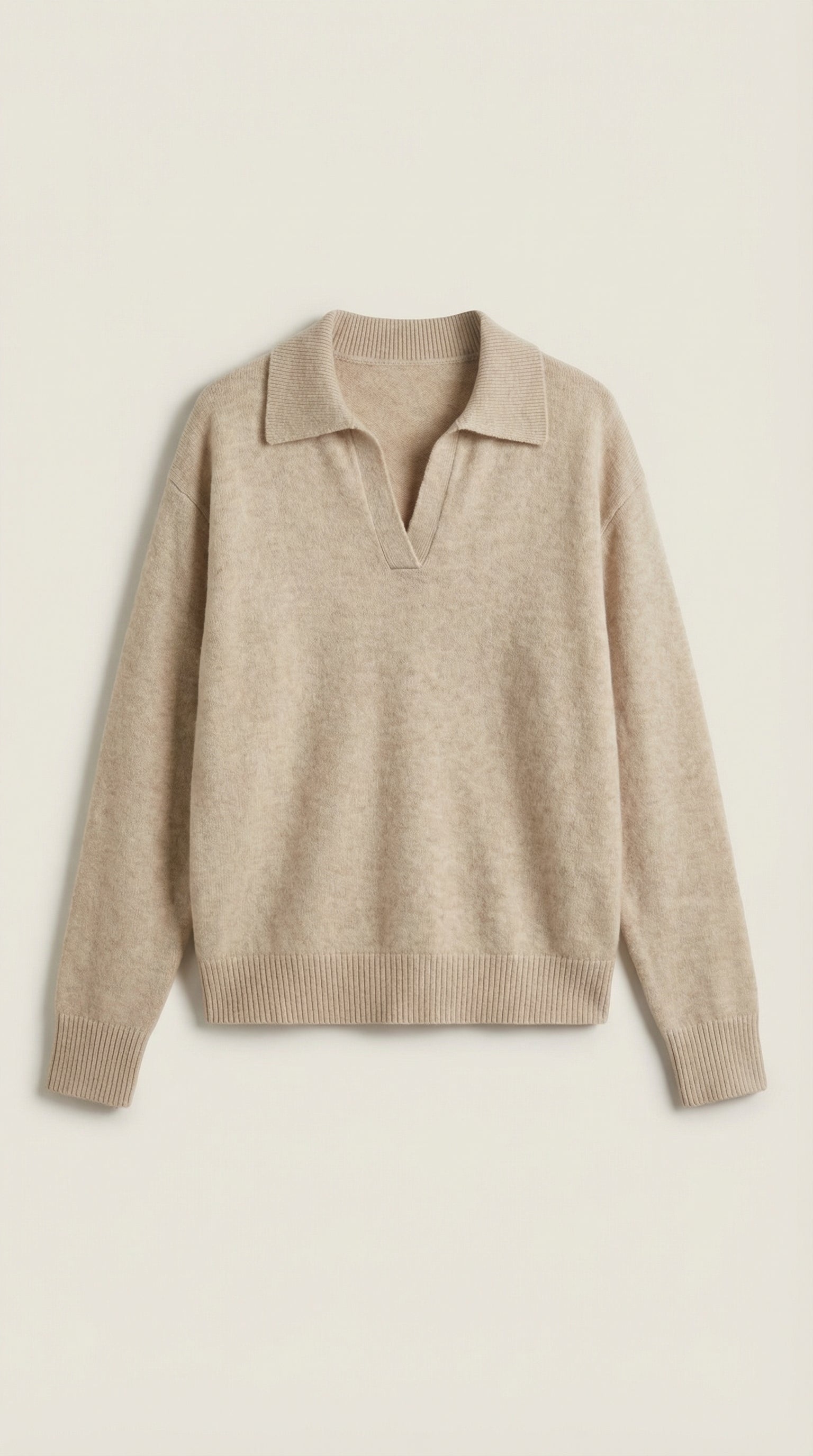 Margaret Casual V-Neck Polo Sweater