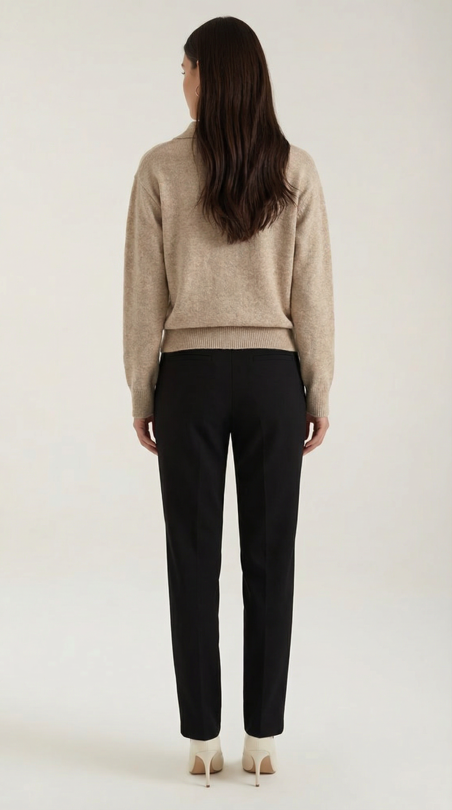 Margaret Casual V-Neck Polo Sweater