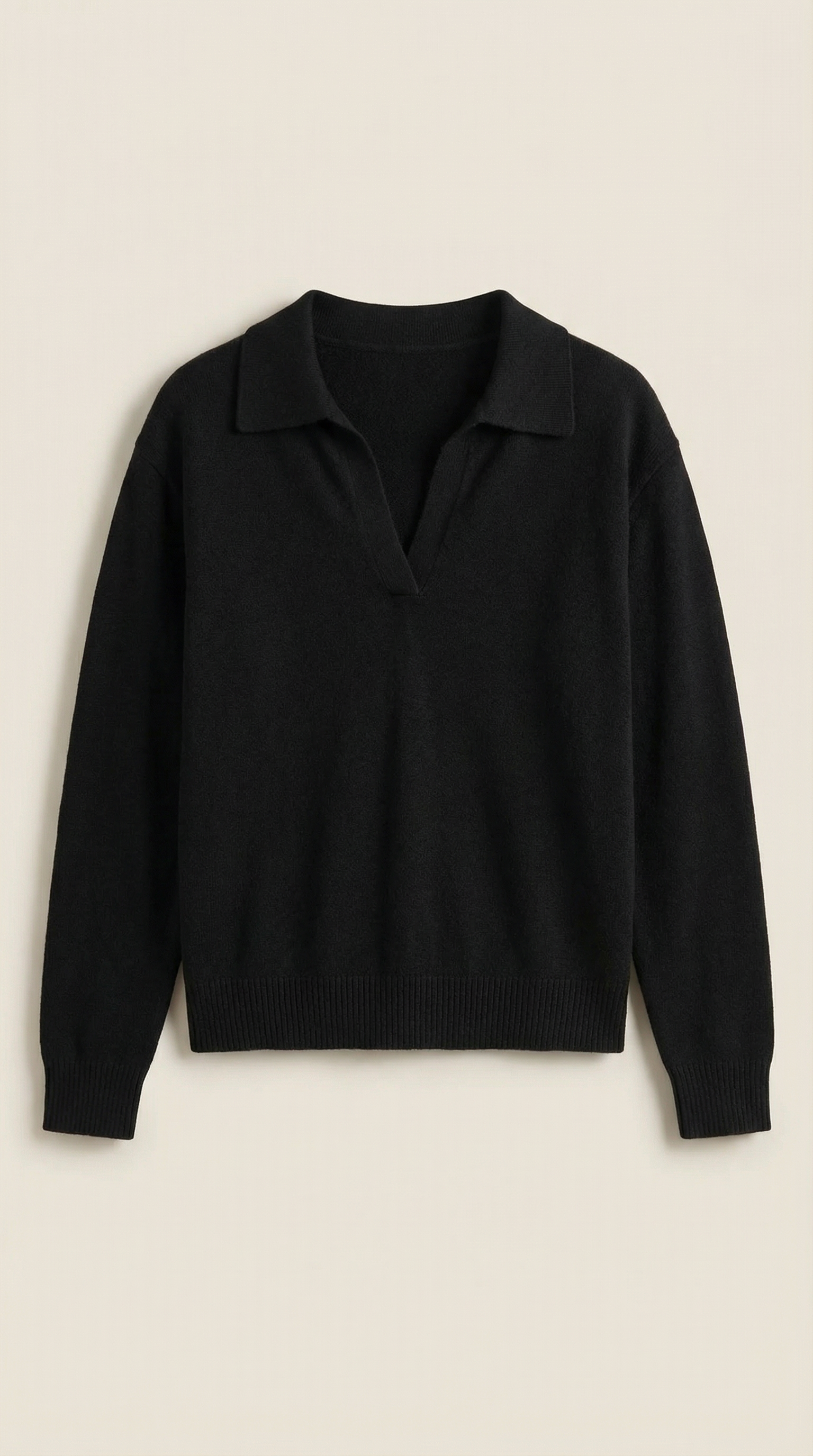 Margaret Casual V-Neck Polo Sweater