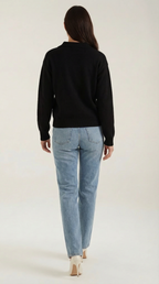 Margaret Casual V-Neck Polo Sweater